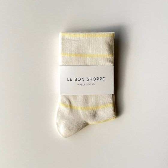 Lemon Yellow Striped Socks