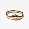 Minimalist solid brass wave ring