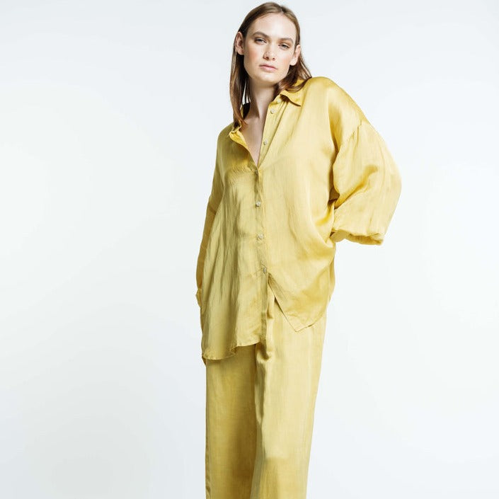 Citrine Museo Button Up by Laude the Label at Golden Rule Gallery 