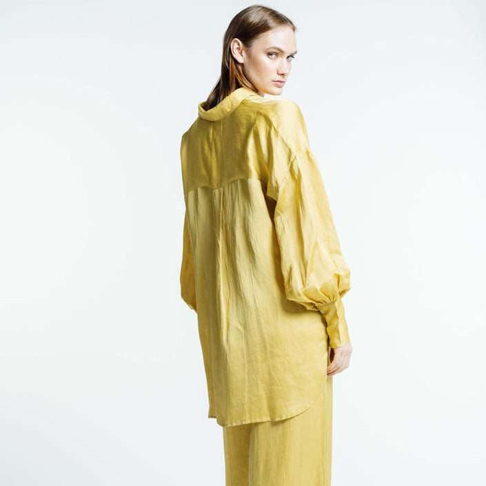Museo Button Up in Citrine Yellow at Golden Rule Gallery 