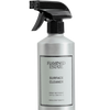 A 12 fl oz silver spray bottle of Flaming Estate Surface Cleaner with a black trigger spray top and a white label, isolated on a white background.