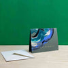 Green Swirl Abstract Greeting Card by Moglea