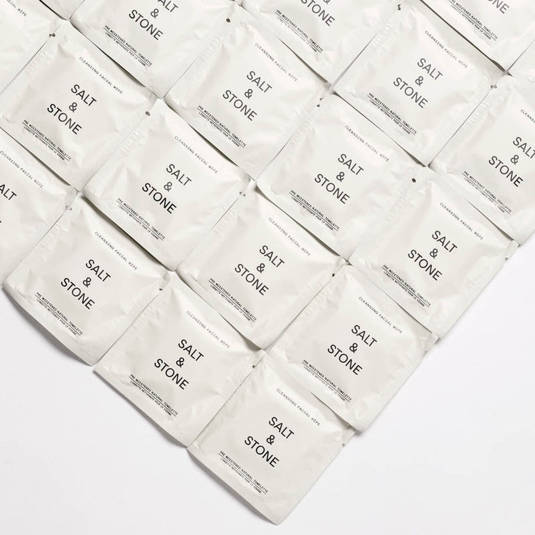 cleansing individually-wrapped bamboo facial wipe
