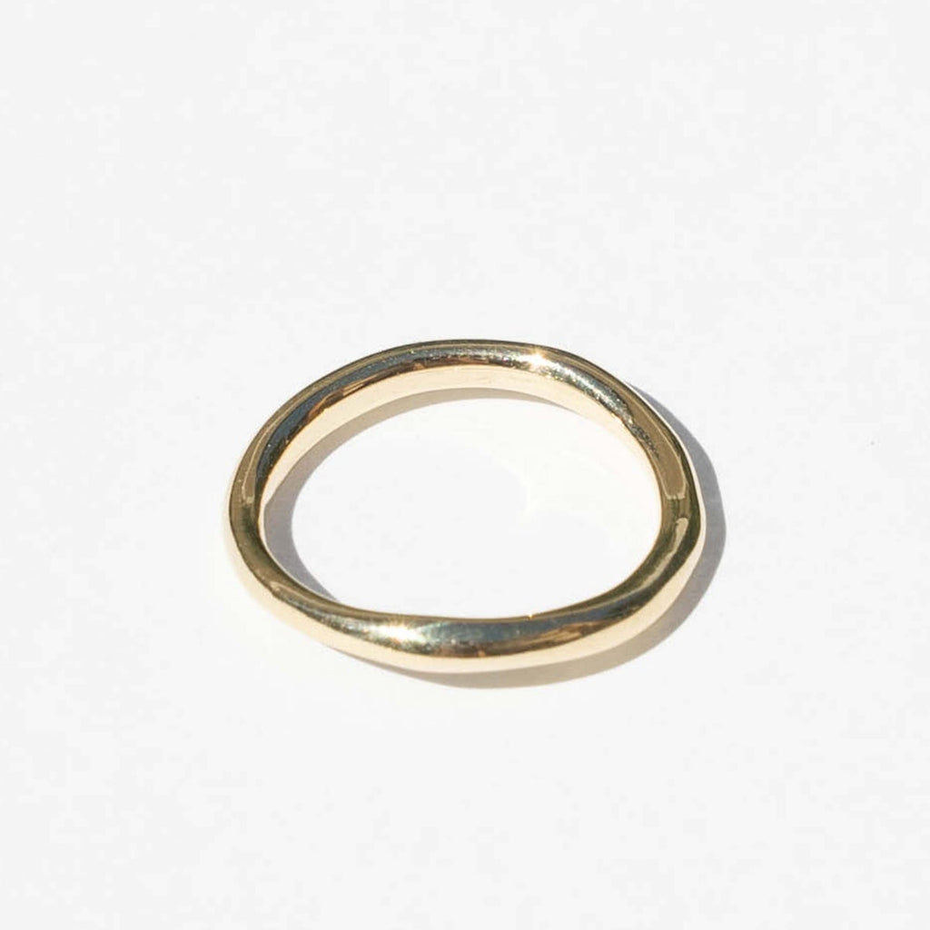 Ocean Inspired Brass Band Ring at Golden Rule Gallery
