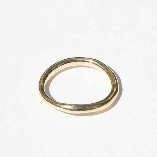 Ocean Inspired Brass Band Ring at Golden Rule Gallery