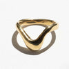 Solid Brass Wave Ring at Golden Rule Gallery