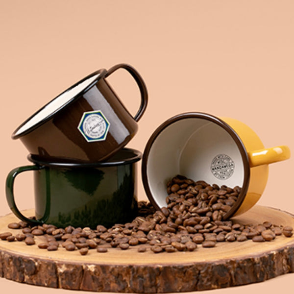 Camp Wandawega Vintage Style Enamelware Soup Mugs