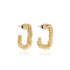 Up Close of Wolf Circus Gold Camille Hoop Earrings