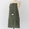 Keepsake Linen Adult Bistro Apron in Olive by Heirloomed Collection