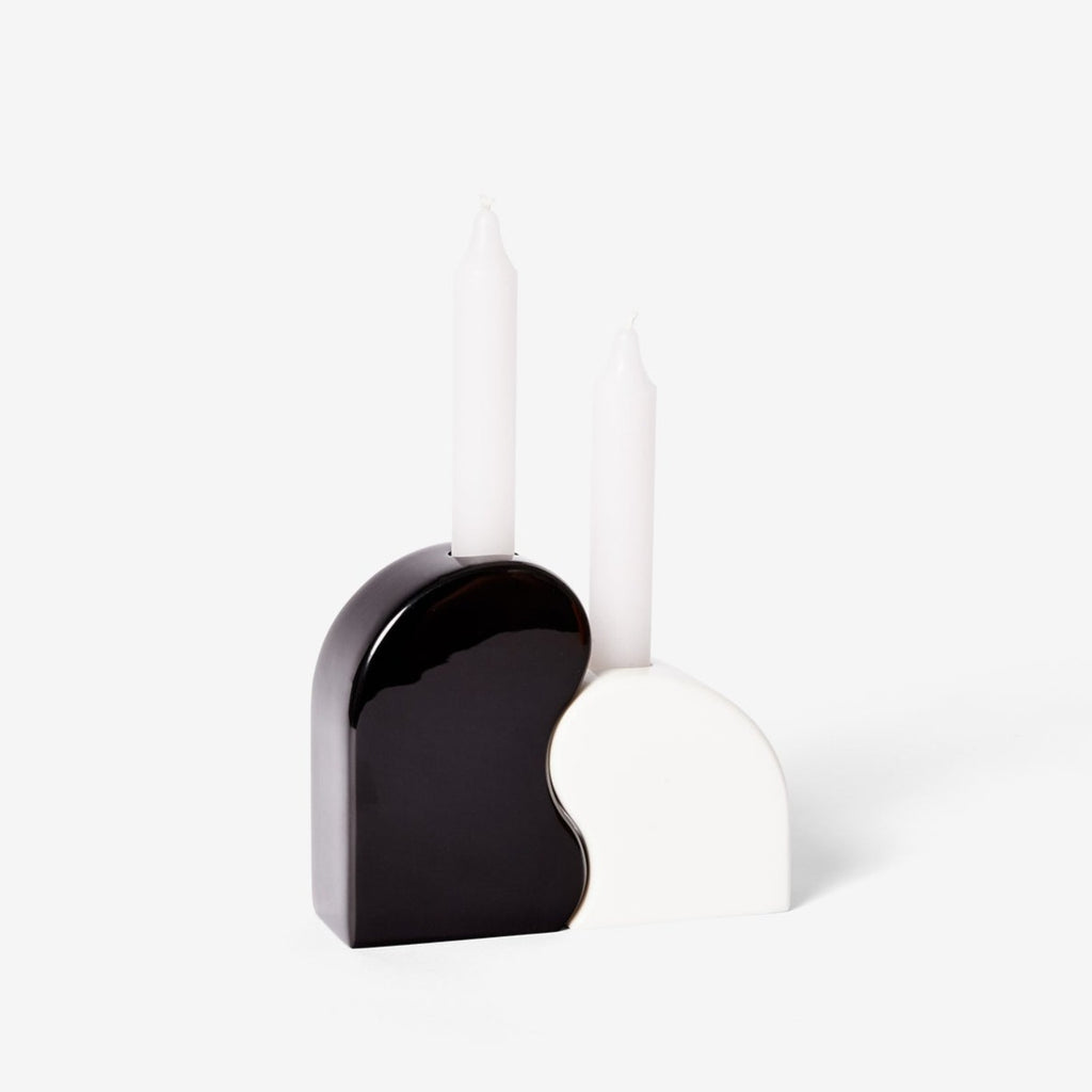 Seymour Candle Holders in Black and White by Areaware