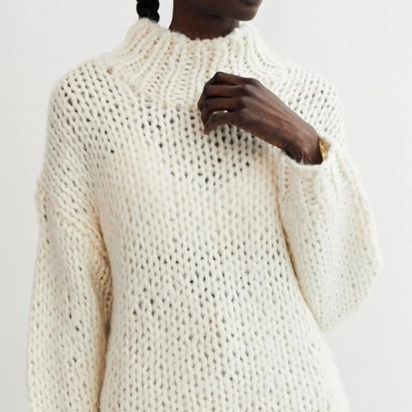 Chunky Knit Sweater | Neutral Knit Sweater | JUST Female Apparel | Sustainable Fashion | Female Owned Fashion | Sustainable Fashion Twin Cities | Golden Rule Gallery | Excelsior, MN