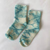 Tie Dye Socks in Blue Sky at Golden Rule Gallery