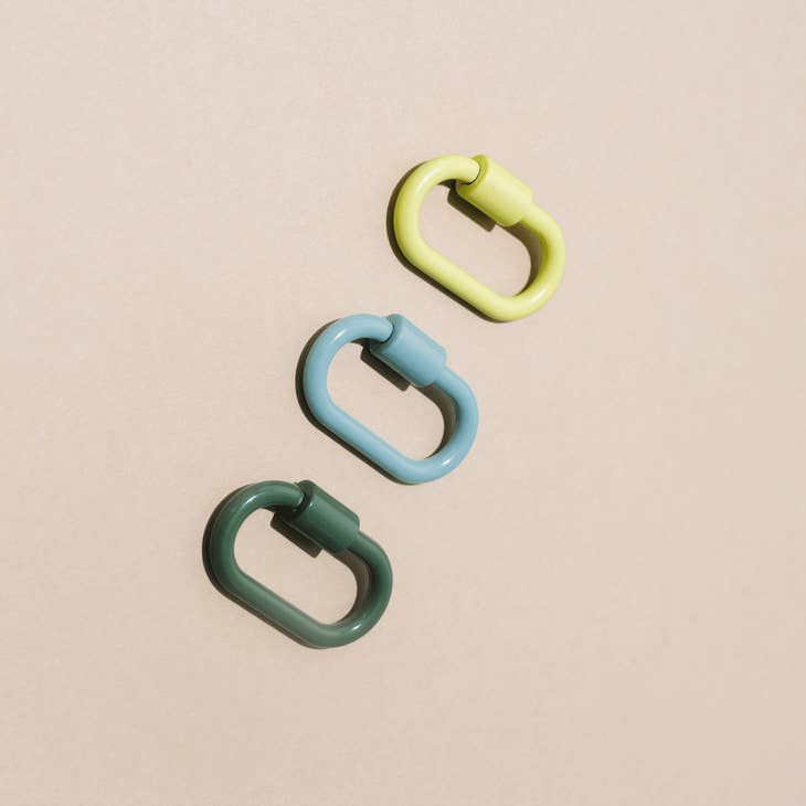 Pistachio Green Small Lock Keychain Set of Three
