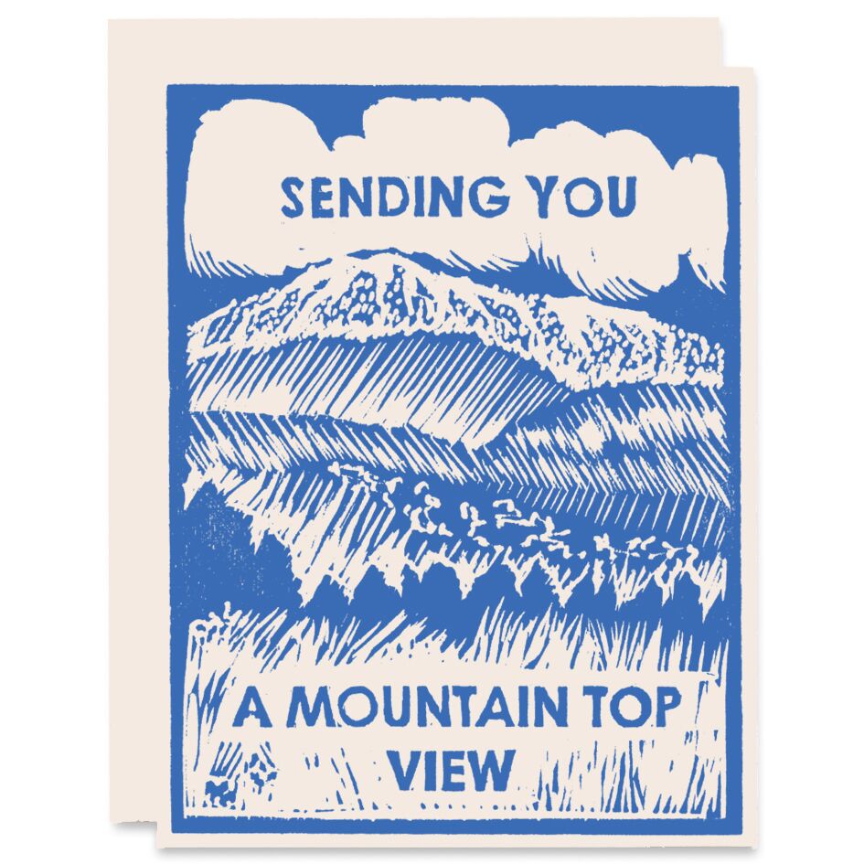 Sending You a Mountain Top View Greeting Card