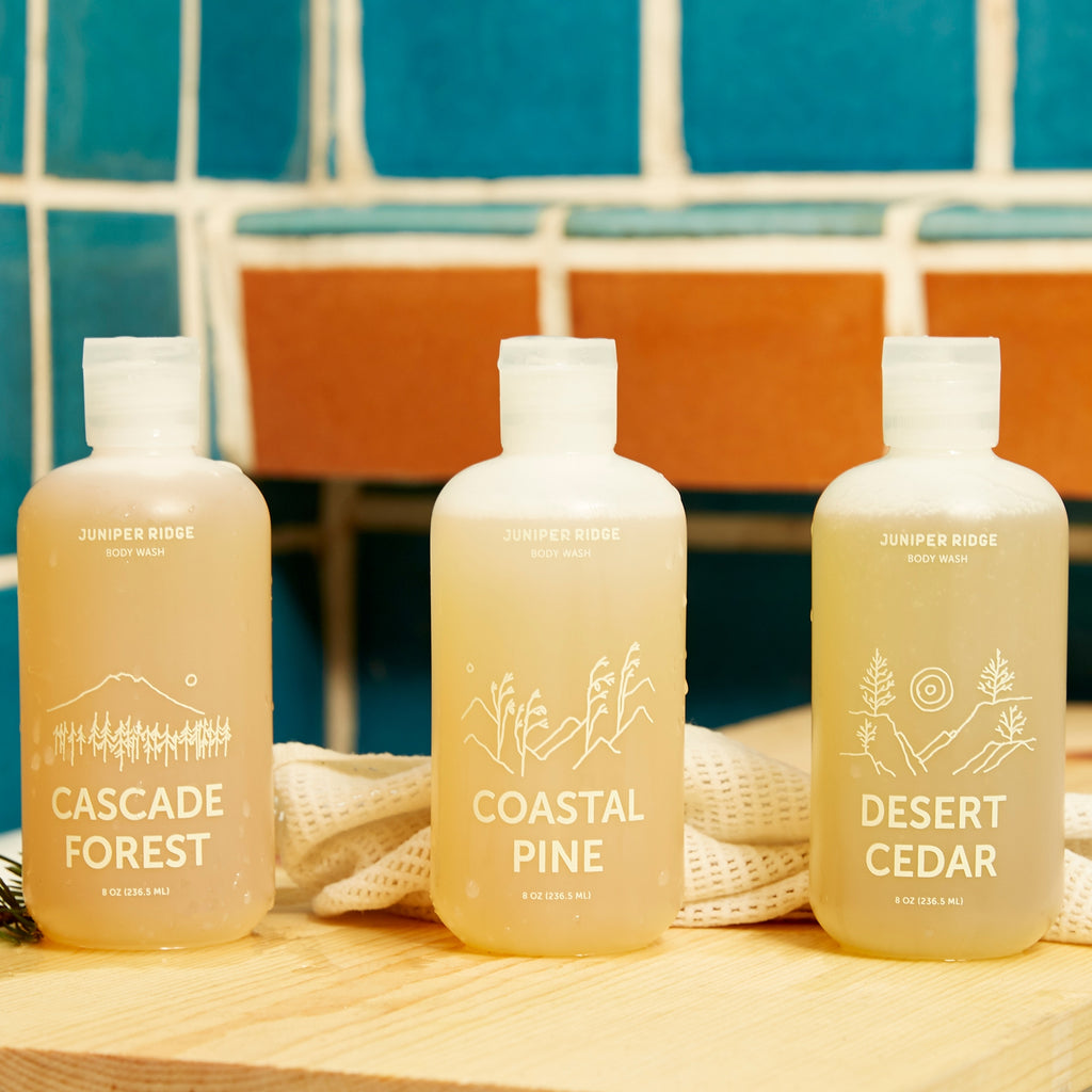 Coastal Pine Body Wash by Juniper Ridge at Golden Rule Gallery in Excelsior, MN