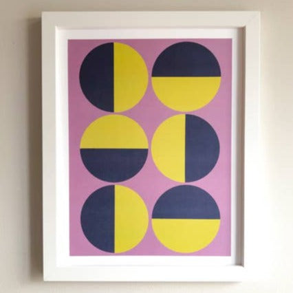 Colorful Abstract Circle Art Print for Sale at Golden Rule Gallery