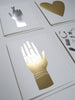 Palmistry Palm Reading Gold Foil Blank Greeting Card at Golden Rule Gallery in Excelsior, MN