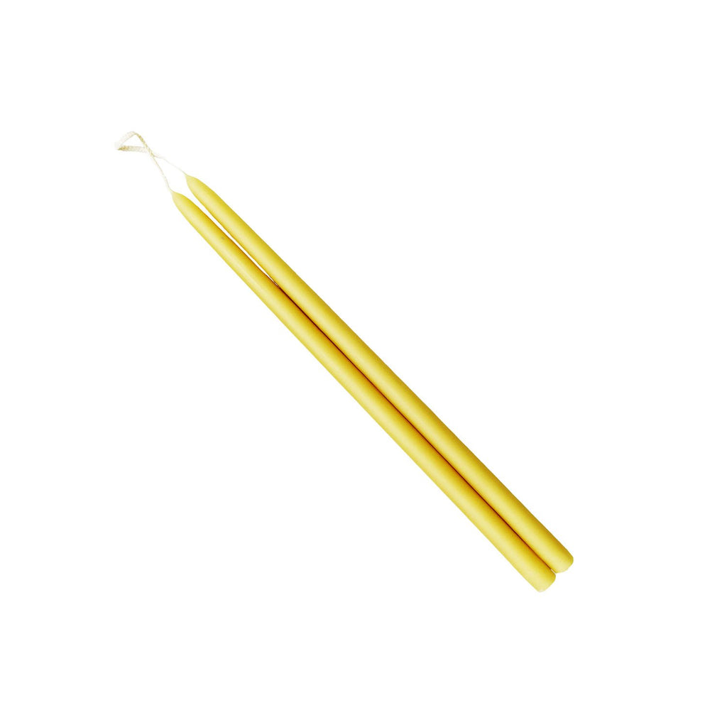 12 Inch Beeswax Taper Candles - Beeswax Candles - Mole Hollow Candles