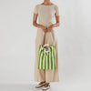 Green Awning Stripe Canvas Duck Bag by Baggu at Golden Rule Gallery