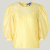 Lemon Grass Yellow Ventura Blouse | Sheer Yellow Blouse | Just Female Apparel | Golden Rule Gallery | Eco Friendly Apparel | Excelsior, MN