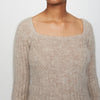 Lytt Knit Sweater | Taupe Square Neck Sweater | Sustainable Clothing | JUST Female | Apparel | Golden Rule Gallery | Tops | Excelsior, MN