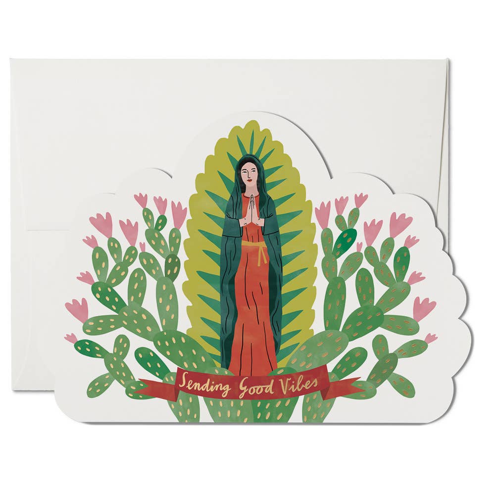 Saintly Vibes Card | Sending Good Vibes Art Card | Mary Saintly Greeting Card | Golden Rule Gallery | Excelsior, MN  