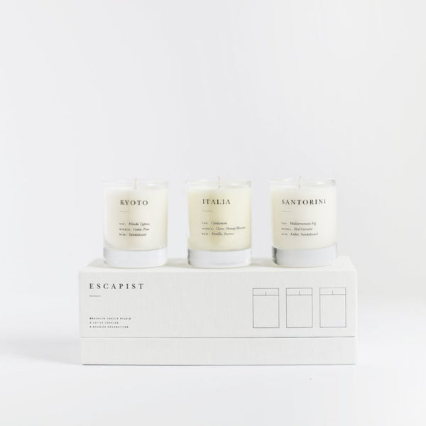 Earthy and Warm Scented Votive Set by Brooklyn Candle Co