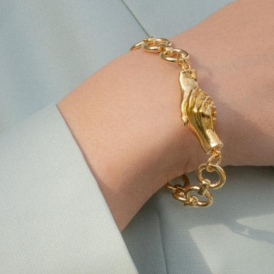 Gentlewoman's Agreement Bracelet in Gold | MLE | Statement Chain Bracelet | Magnetic Clasp | Golden Rule Gallery | Excelsior, MN