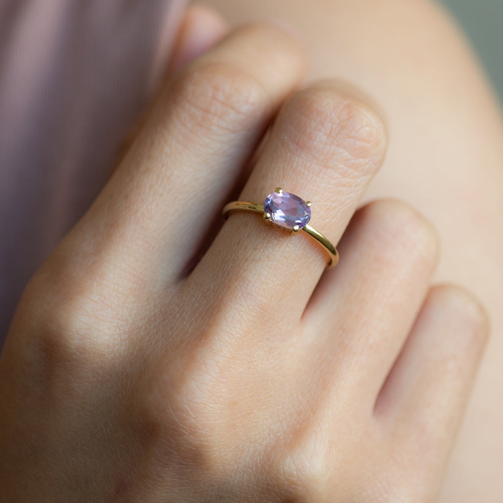 Amethyst Gold Ring | 14K Gold Fill Gemstone Ring | Minette | Golden Rule Gallery | Excelsior, MN