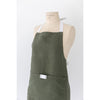 Keepsake Linen Adult Bistro Apron in Olive by Heirloomed Collection at Golden Rule Gallery