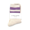 Le Bon Shoppe Her Socks in Varsity Stripe Azalea Purple