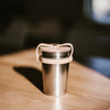 YIELD Steel and Leather Cup Set | Camping Cup Set | Steel Camping Supplies | YIELD | Golden Rule Gallery | Excelsior, MN