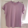 Relaxed Short Sleeve Tee Shirt in Lilac Purple