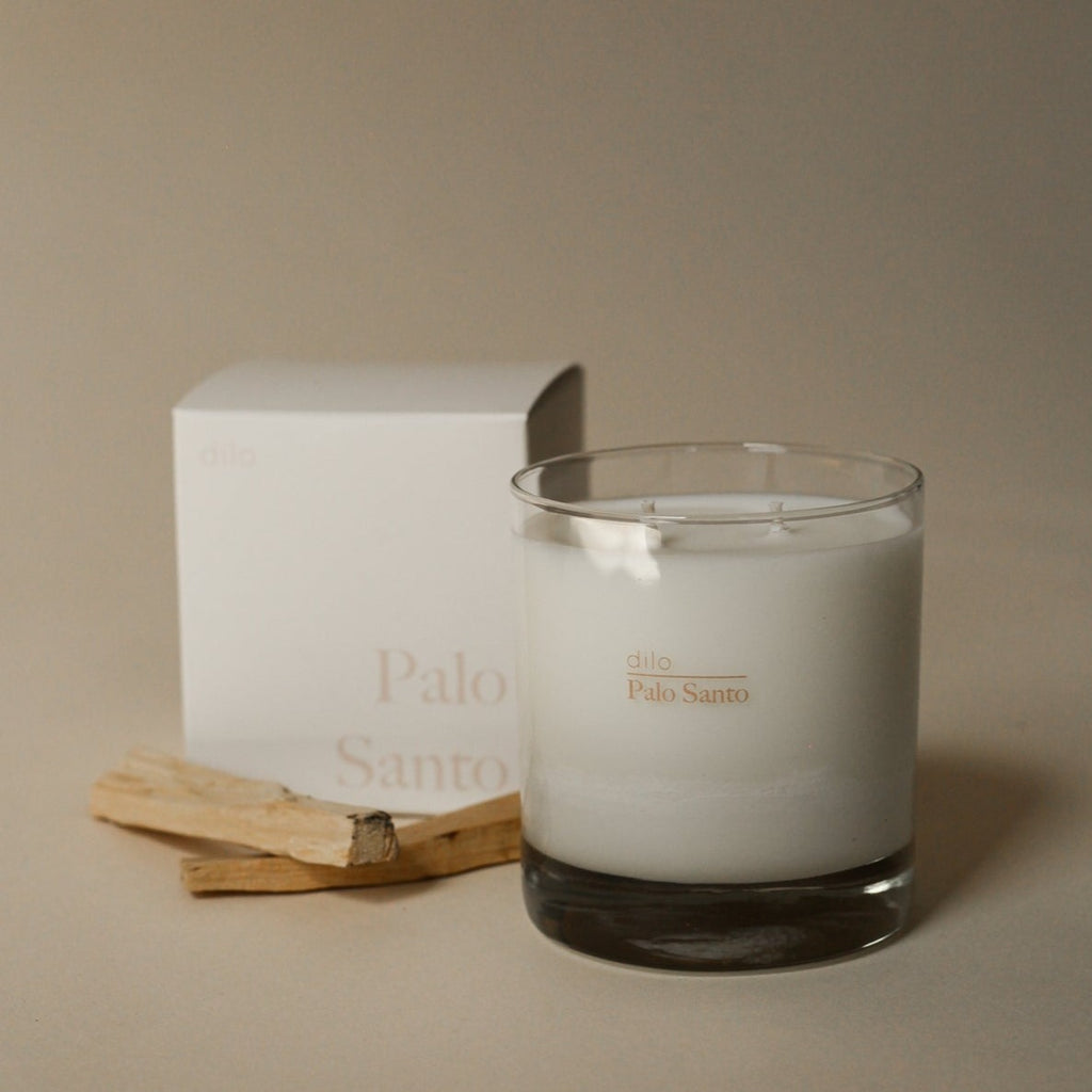 Palo Santo Scented Soy Dilo Candle at Golden Rule Gallery in Excelsior, MN