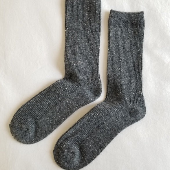 Charcoal Dark Grey Snow Socks by Le Bon Shoppe