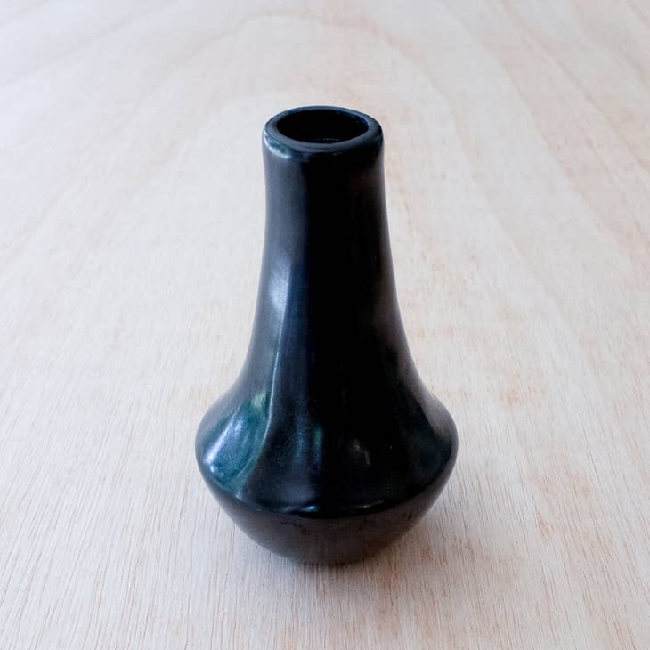 Hand Carved Soapstone Stem Vase | Black Vase | Fair Trade | Golden Rule Gallery | Excelsior, MN |