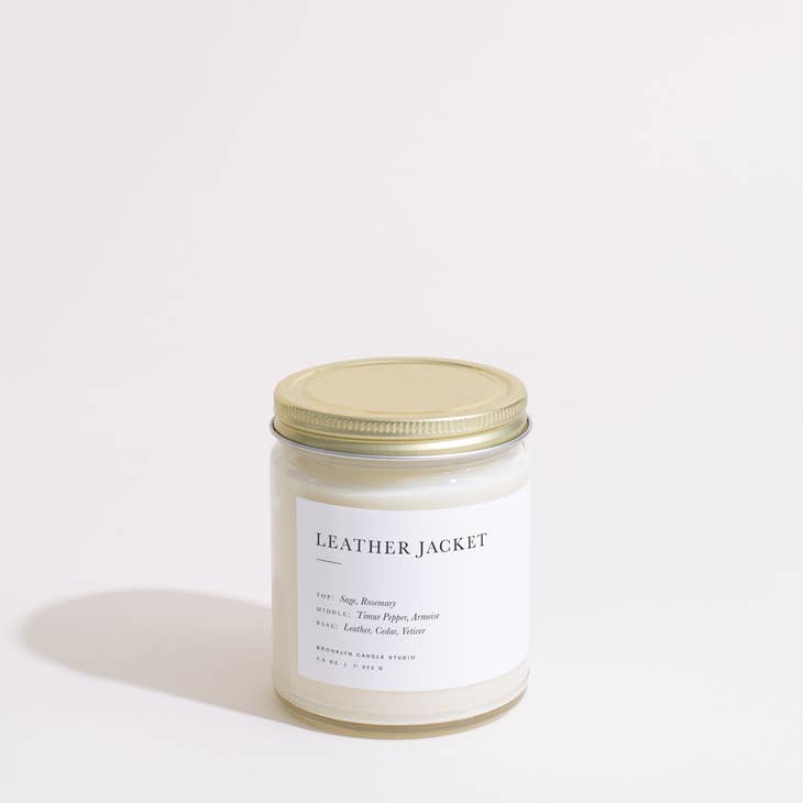 Leather Jacket Minimalist Candle at Golden Rule Gallery