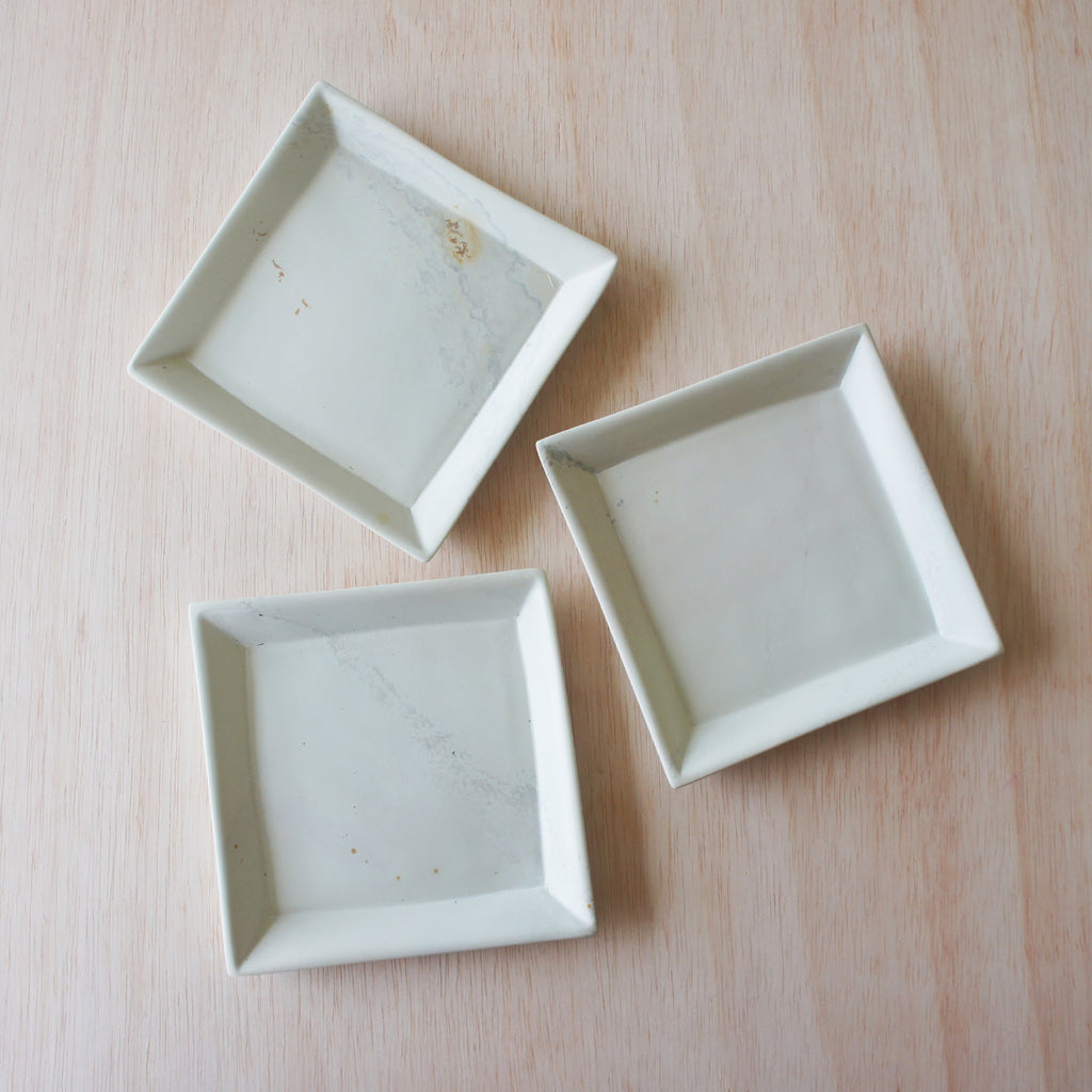 Square Soapstone Dish | Shallow Catchall Dish | Natural Stone Catchall Square Dish | Golden Rule Gallery | Excelsior, MN | Venture Imports | Hand Carved Dish 