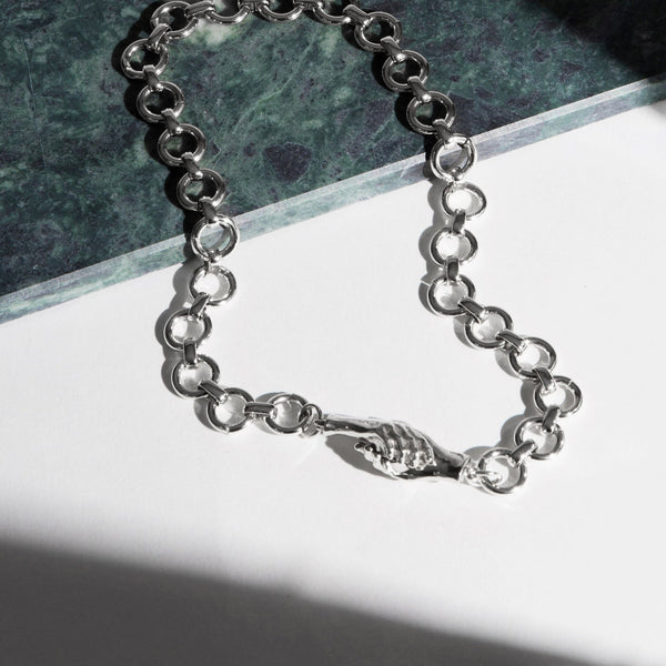 Gentlewoman's Agreement Necklace in Silver | MLE | Statement Chain Bracelet | Magnetic Clasp | Golden Rule Gallery | Excelsior, MN