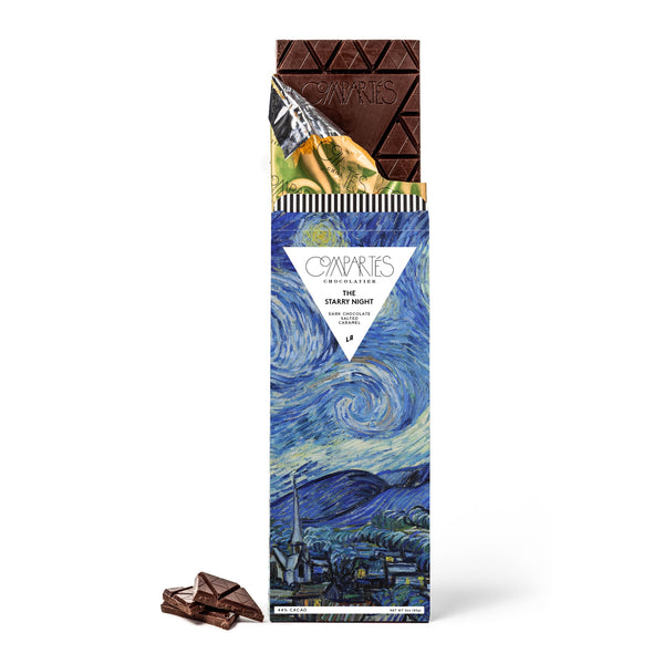 Salted Caramel Dark Chocolate Bar | Limited Edition Van Gogh Chocolate Bar | Compartes Chocolate | The Starry Night Chocolate Bar | Golden Rule Gallery | Excelsior, MN | Pantry