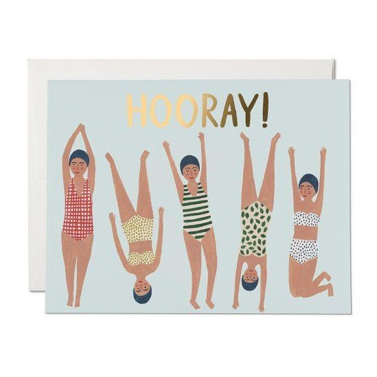 Hooray Swimmers card from Red Cap Cards at Golden Rule Gallery in Excelsior, MN