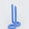 Twist Duo Taper Candle in Blue at Golden Rule Gallery in Excelsior, MN