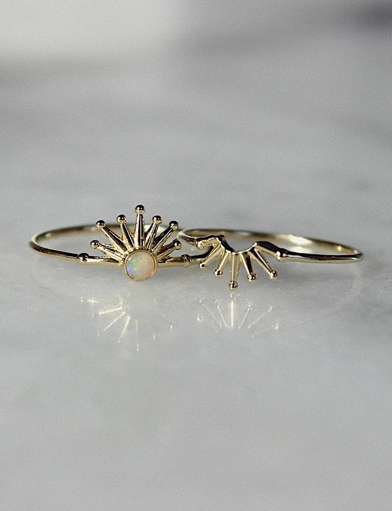 Gold Stacked Ring Set by I Like It Here Club at Golden Rule Gallery in Excelsior, MN