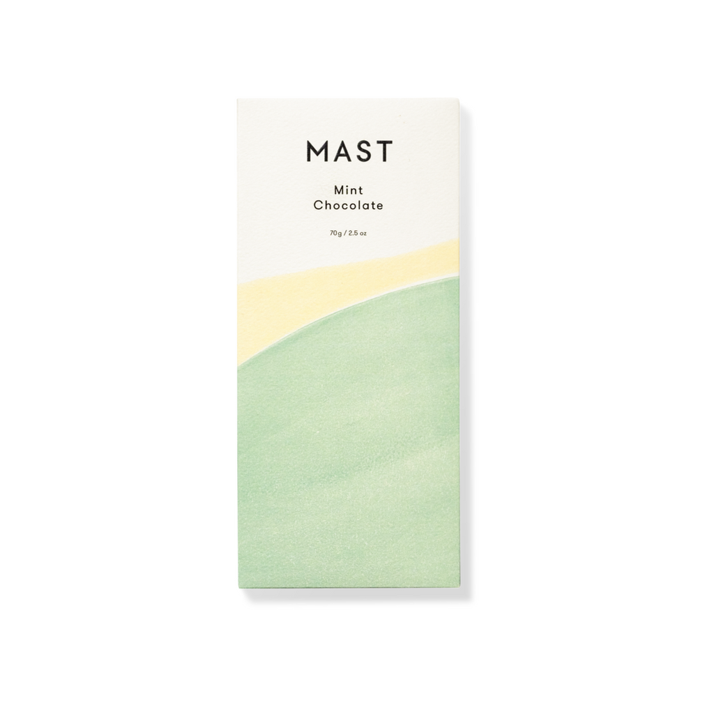 Mast Chocolate | Mint Chocolate Bar | Golden Rule Gallery | Excelsior, MN | Pantry | Mast Brothers Chocolate | Mint Flavored Dark Chocolate