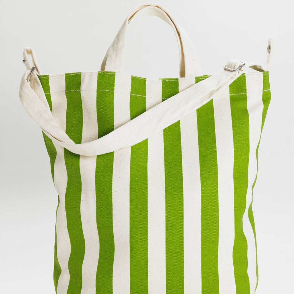 Green Striped Baggu Duck Tote Back at Golden Rule Gallery in Excelsior, MN