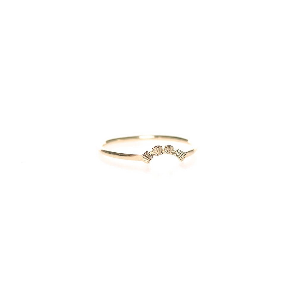 Gold Seashell Ring | Gold Shell Ring | Dainty Stacking Ring | I Like It Here Club | Golden Rule Gallery | Excelsior, MN