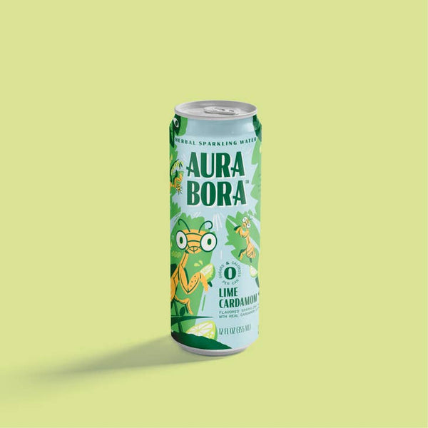 Lime Cardamom Sparkling Water | Aura Bora | Golden Rule Gallery | Holiday Drink
