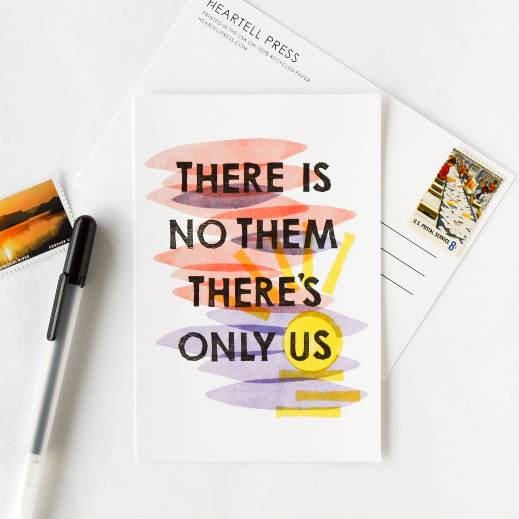 There Is No Them There's Only Us Postcard | Postcards | Golden Rule Gallery | Heartell Press Postcard | Excelsior, MN
