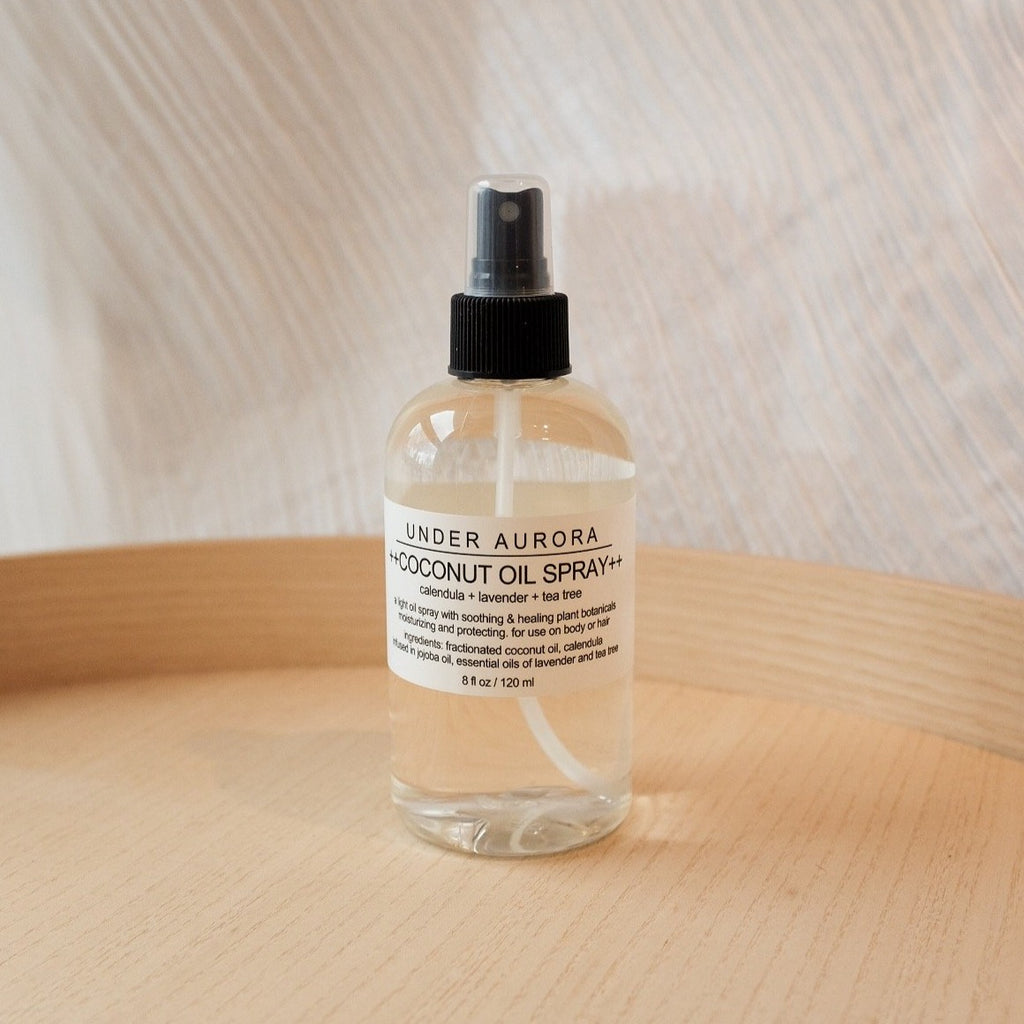 Clean Beauty Coconut Oil Spray with Lavender at Golden Rule Gallery