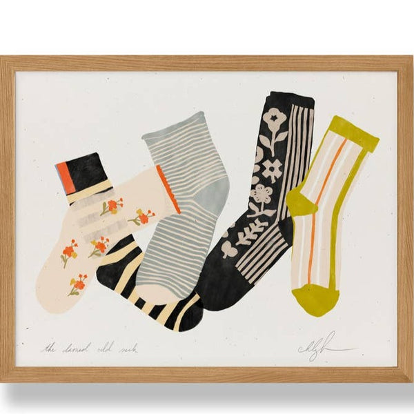 The Darned Odd Sock Art Print | Golden Rule Gallery | Coco Shalom  | Excelsior, MN |